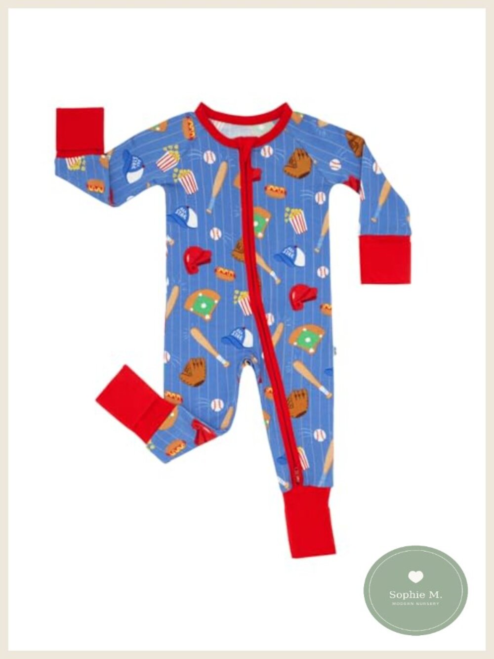 Baby Pajamas Sleeper 2-Way Zipper Viscose from Bamboo Long Sleeve